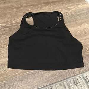 SHEIN black tank with gold around arms and neck